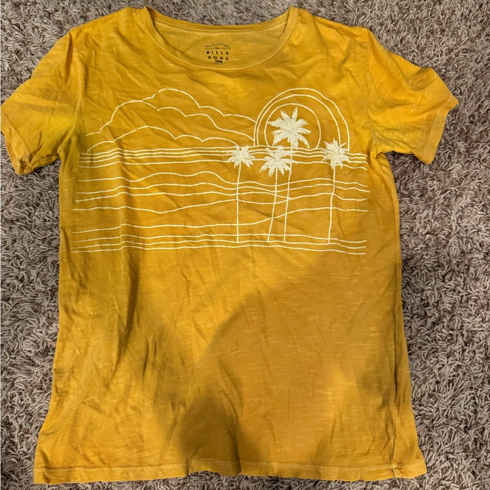 Billabong Yellow Short Sleeve Tee